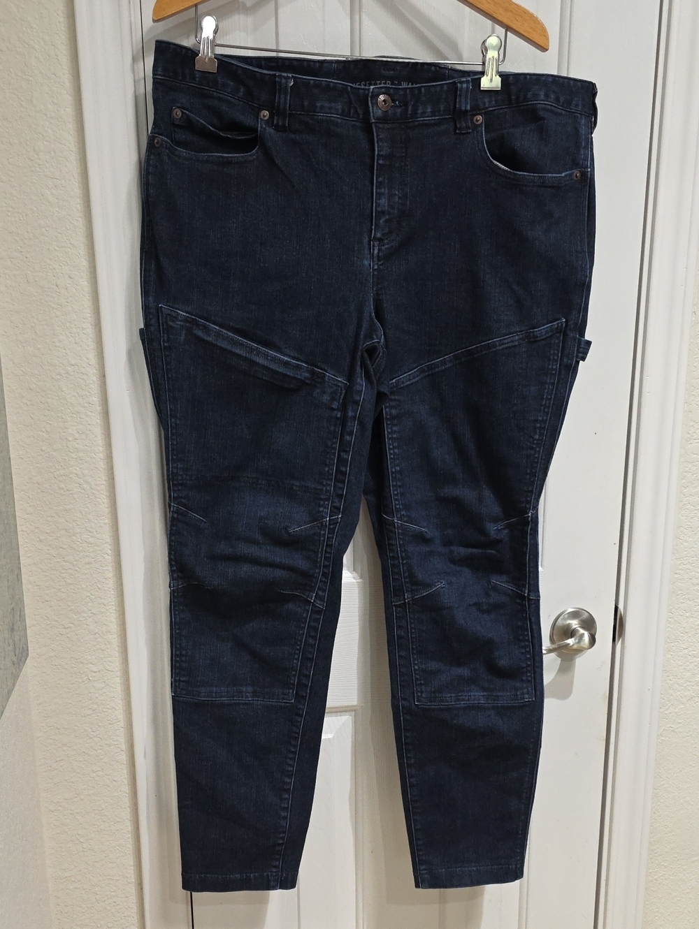 Duluth Women’s Dark Blue Stretch Curvesetter  Jeans Size 18 R Carpenter